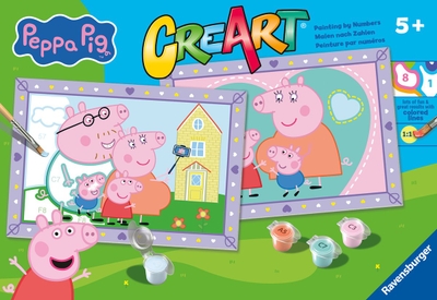 Ravensburger CreArt Schilderen op Nummer - Peppa's Familie