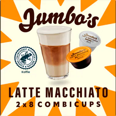 Jumbo's Latte Macchiato Combi Koffiecups 2 x 8 Stuks