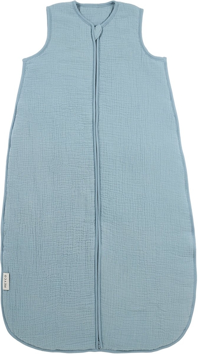Meyco Baby Uni Baby Slaapzak Gevoerd - Pre-washed Hydrofiel - Jeans Blue - 70cm - 2.0 TOG