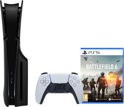 PlayStation 5 Slim Disc Edition + Battlefield 6 + Covers Zwart