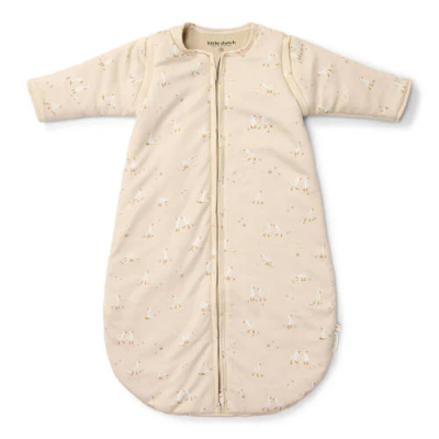 Little Dutch slaapzak winter Little Goose Babyslaapzak Beige Dierenprint 60 cm