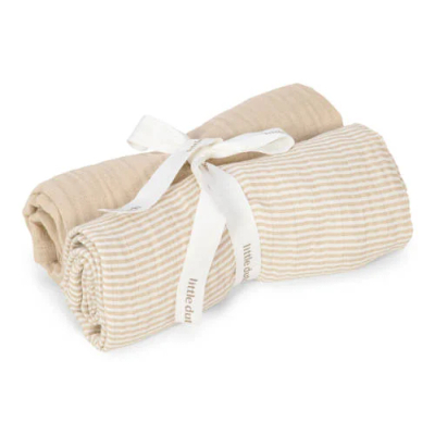 Little Dutch hydrofiele swaddle doek Pure Soft Beige