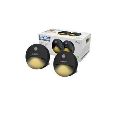 Luvion LED Nightlights Duo-pack Black