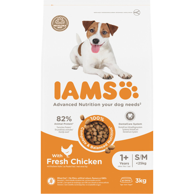 IAMS Adult with fresh chicken 1+ jaar 3 kg - hondenbrokken