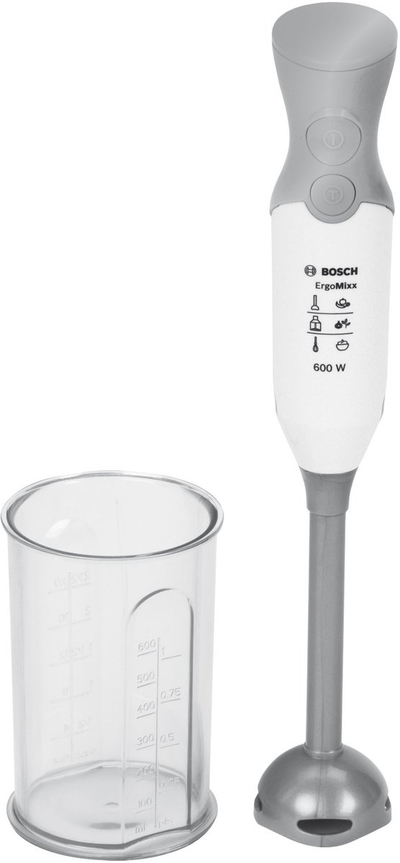 Klein Toys Bosch mini speelgoed staafmixer - 8x8x27.5 cm - blikvanger in elke speelgoedkeuken - zilver