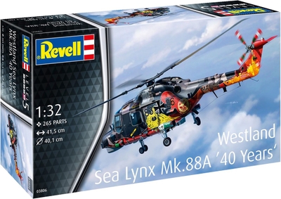 Revell Modelbouwpakket Militaire voertuigen - 03806 Westland Sea Lynx MK.88A - Speciale Kleuren - 40 Jaar! - Helikopter Plastic - 1:32 -