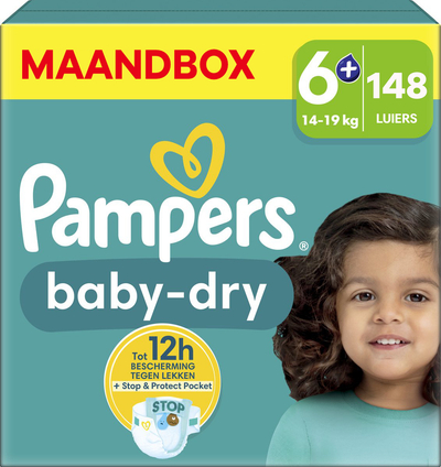 Pampers Baby Dry  luiers maat 6 plus - 148 stuks
