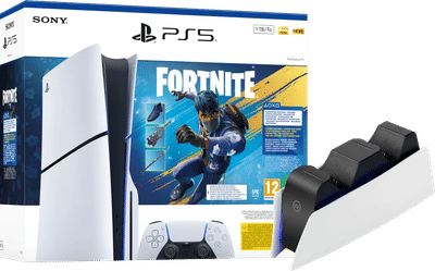 PlayStation 5 Slim Disc Edition Fortnite bundel + Oplaadstation