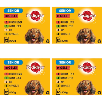 Pedigree Senior maaltijdzak in gelei multi 48 x 85 gr - natvoer honden