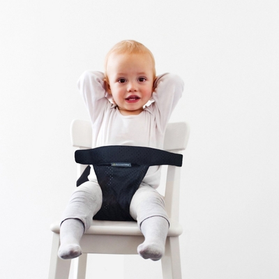 Minimonkey Mini Chair Pocket - travel reis kinderstoel - Black - ook geschikt voor Stokke Tripp Trapp - compact kinderzitje ideaal voor op reis