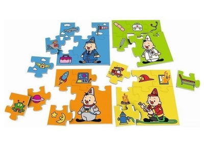 Bumba 4 in 1 puzzel - beroepen - 4 x 6 stukken