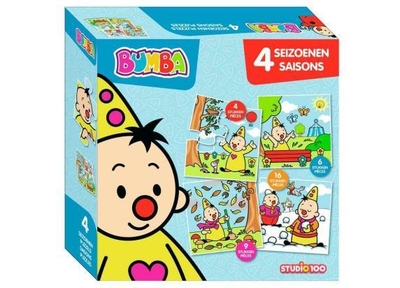 Bumba 4 in 1 puzzel - de seizoenen - 4/6/9/16 stuks