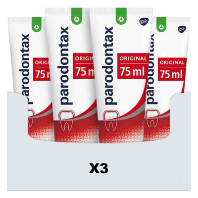 3x Parodontax Tandpasta bij Bloedend Tandvlees Original 2 x 75 ml