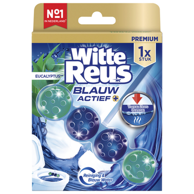 Witte Reus Toiletblok Blauw Actief Eucalyptus - 1 toiletblok