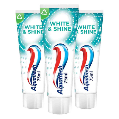 3x Aquafresh Tandpasta White&Shine 75 ml