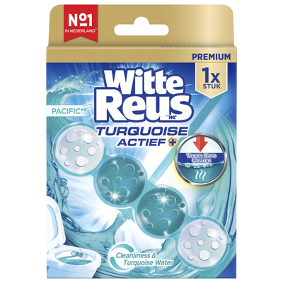 Witte Reus Toiletblok Turquoise Actief - 1 toiletblok