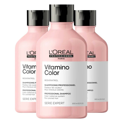 3x L'Oréal Professionnel Vitamino Color Shampoo 300 ml