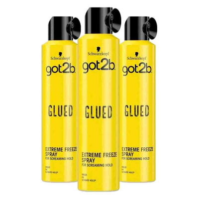 3x Got2b Glued Extreme Freeze Haarspray 300 ml