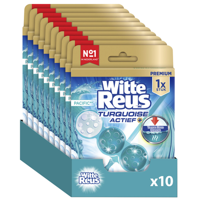 Witte Reus Toiletblok Turquoise Actief - 10 stuks