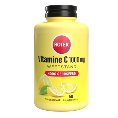 Gratis Verzending: 3x Roter Vitamine C 1000 mg Sterk Citroen 50 kauwtabletten