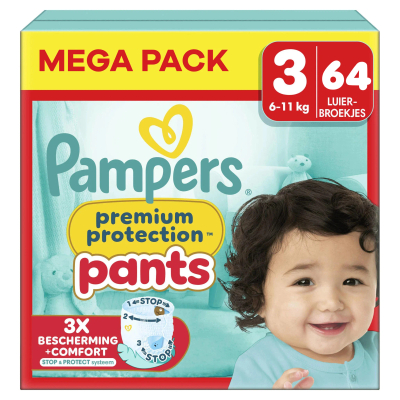 Pampers Premium Protection Pants  luierbroekjes maat 3 - 64 stuks