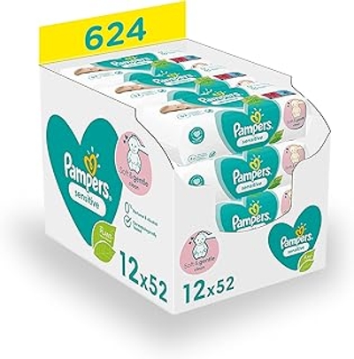 Pampers Sensitive billendoekjes - 624 stuks