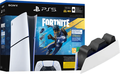 PlayStation 5 Slim Digital Edition Fortnite bundel + Oplaadstation