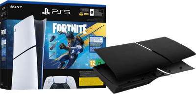 PlayStation 5 Slim Digital Edition Fortnite bundel + Covers Zwart