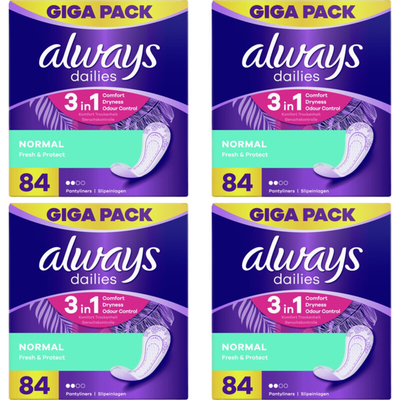 Always normal inlegkruisjes giga pack 4-pack Inlegkruisjes 4 stuks