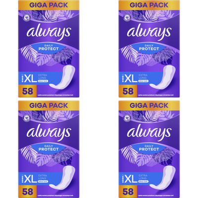 Always long plus inlegkruisjes gigapack 4-pack Inlegkruisjes 4 stuks