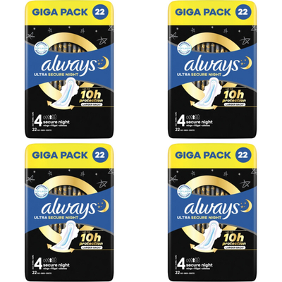 Always night wings giga pack 4-pack Maandverband 4 stuks