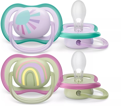 Philips Avent fopspenen Ultra Air - 0-6 maanden - Meisje - 2 stuks - Extra luchtgaten - BPA-vrij