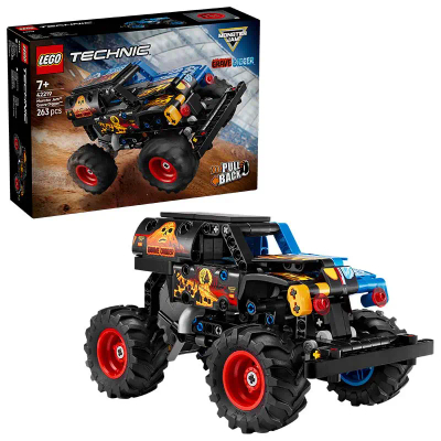 LEGO® Technic Monster Jam™ Grave Digger™ Vuur en IJs - Pull-Back Bouwspeelgoed voor Kinderen Vanaf 7 Jaar - Verjaardagscadeau voor Monster Jam Truck Fans - 42219