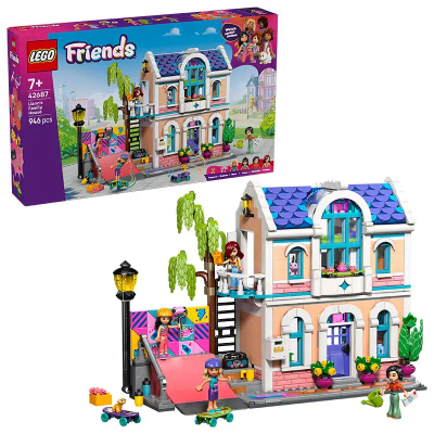 LEGO® Friends Lianns Huis Bouwspeelgoed - Poppenhuis met 4 Minipoppetjes, Gekko en Axolotl - Keuken, Slaapkamer, Balkon, Tuin, Skatebaan - Cadeau voor Meisjes, Jongens en Kinderen Vanaf 7 Jaar - 42687