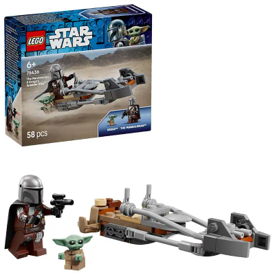 LEGO Star Wars De Mandalorian en Grogu's Speederbike Set 75436
