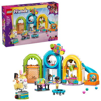 LEGO® Friends Binnenspeeltuin fantasiespeelgoedset - Met 3 Minipoppetjes, Ballenbak, Konijnenattractie, Carrousel, Aliendecoratie - Cadeau voor Meisjes, Jongens en Kinderen Vanaf 7 Jaar – 42686