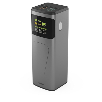 Hama Power Pack High Power 65 W 20000 mAh 2x USB-C USB-A snel opladen Powerbank