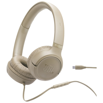 JBL Tune 530C USB-C - Bedrade On-Ear koptelefoon - Beige