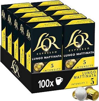 L'OR - Espresso Koffie - Lungo Mattinata - 10 x 10 koffiecups
