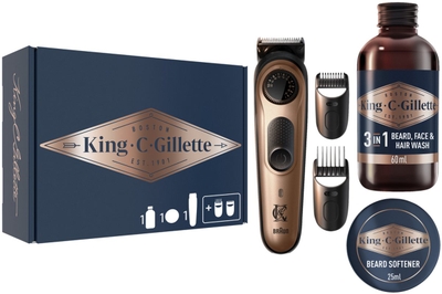 King C. Gillette Baardtrimmer PRO Geschenkset - Trimmer+Baard Reiniging+Baardbalsem