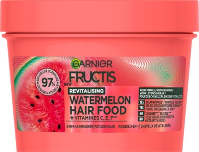 Garnier Fructis Hair Food Watermelon Revitaliserend 3-in-1 Haarmasker - Futloos Haar - 400ml