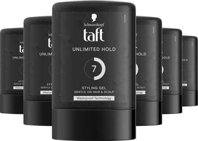 Taft Unlimited Hold Power - Haarstyling - Haargel - Sterke Fixatie  - 6 x 300 ml