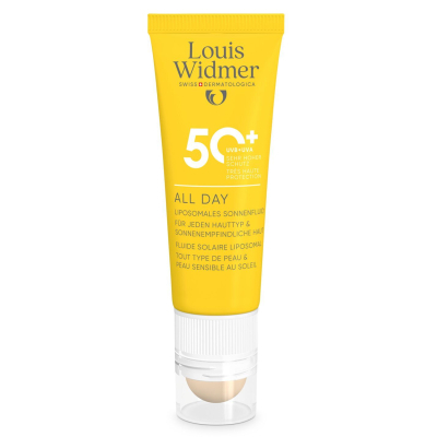 Louis Widmer All Day Zonnemelk 50+ met Lippenverzorging (met Parfum) | 25 ml