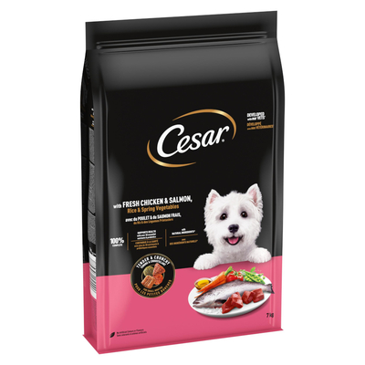 Voordeelpakket: 5x7kg Cesar Adult met kip. zalm en groenten droogvoer voor honden - hondenbrokken