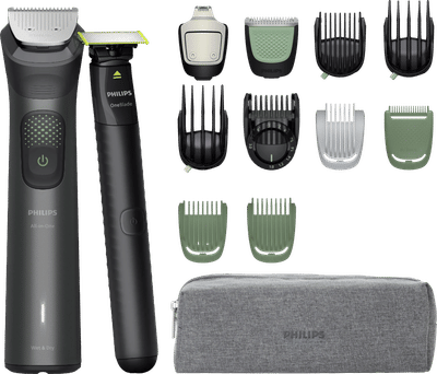 Philips Series 9000 Multigroom - Baardtrimmer - 15 in 1 - Neushaartrimmer - Precisietrimmer - Lichaamstrimmer - Wenkbrauwtrimmer - Face&Hair&Body - Scheersensor - Opbergetui inclusief OneBlade Face - MG9531/15