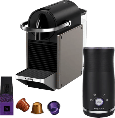 Krups Nespresso Pixie XN306T + Pierre Melkopschuimer