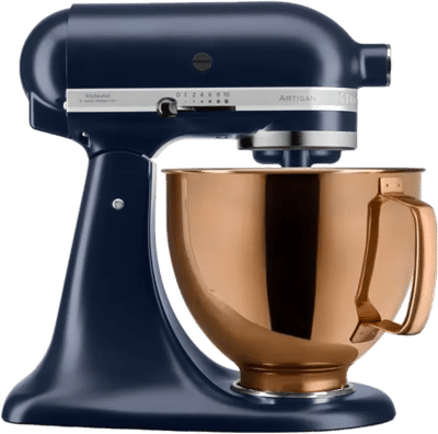 KitchenAid Artisan Mixer 5KSM125EIB Blauw + Design Mengkom Koper