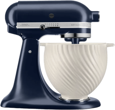 KitchenAid Artisan Mixer 5KSM125EIB Blauw + Design Mengkom Wit
