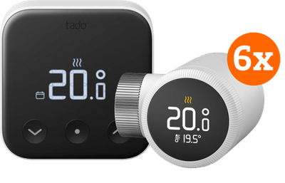 Tado Slimme Thermostaat X Startpakket Draadloos + 6 Radiatorknoppen