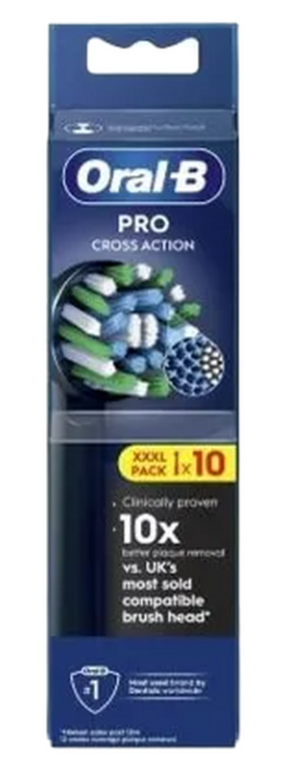 Oral-B CrossAction Black  opzetborstels - 10 stuks
